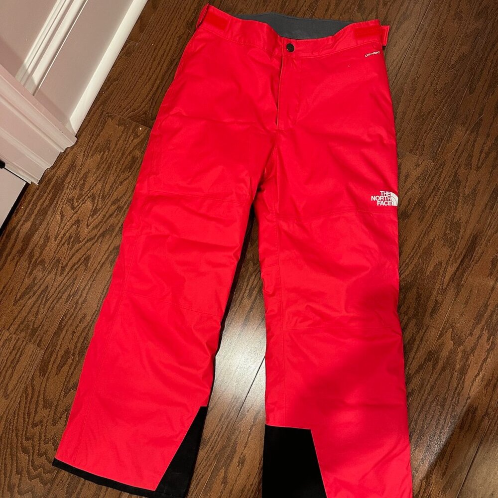 Kids' North Face Snow Pant - Red - Size LG (12)